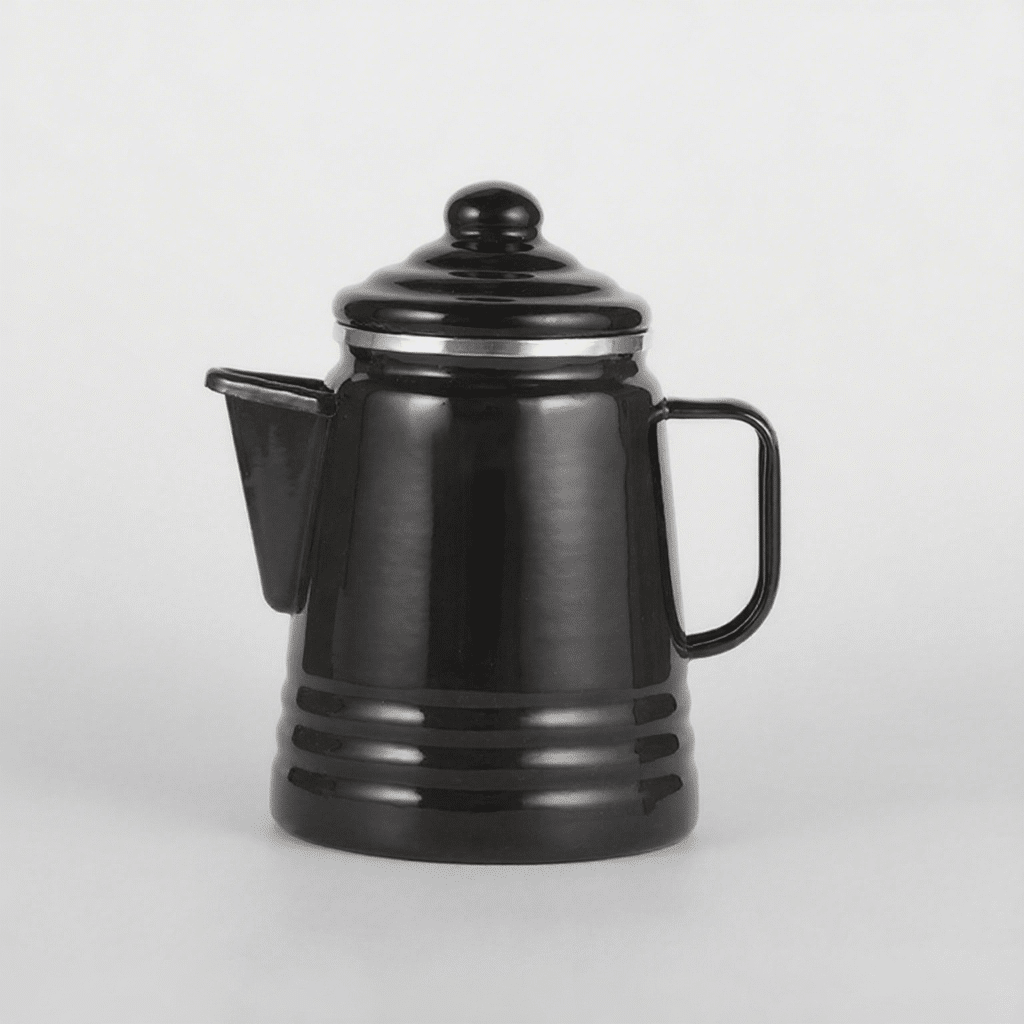 Black Enamel Coffee Kettle Enamel Teapot 1.5L