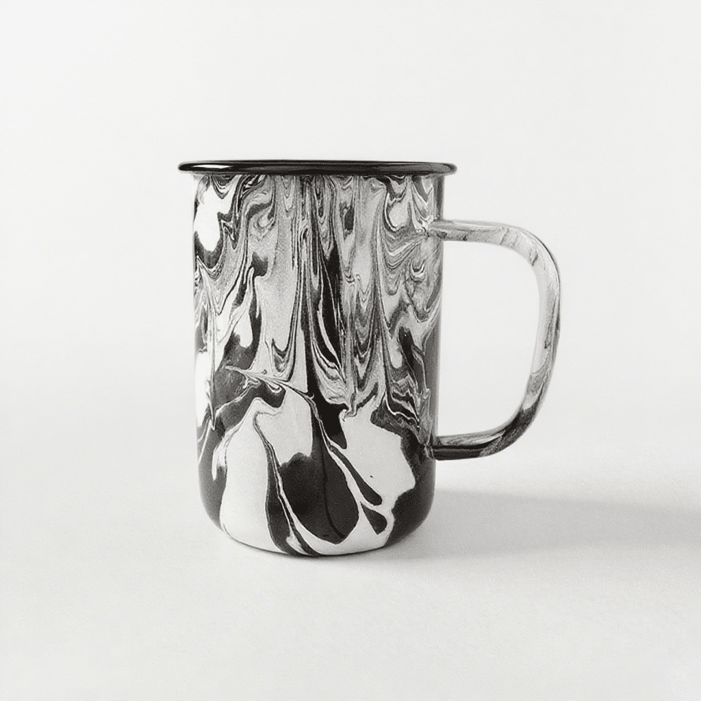 Custom Enamel Camping Mugs Enamel High Mug 9 cm