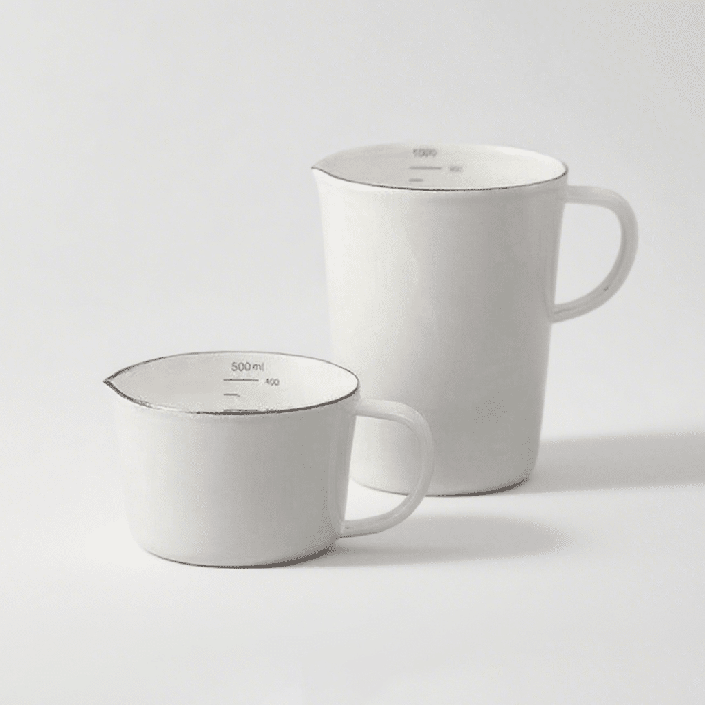 Custom Enamelware Coffee Mugs Enamel Measuring Mug 0.5 1.0L