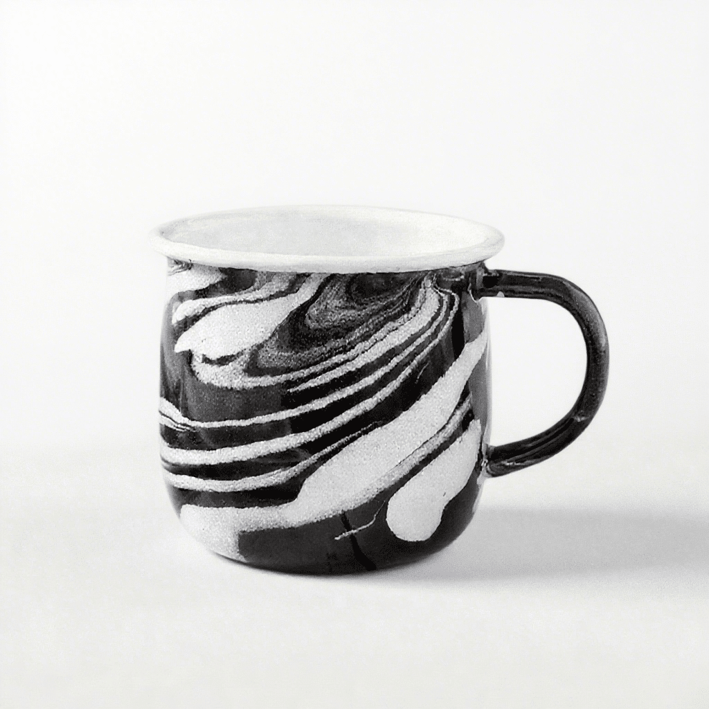 Custom Personalised Enamel Mugs Enamel Bellied Mug 8 cm