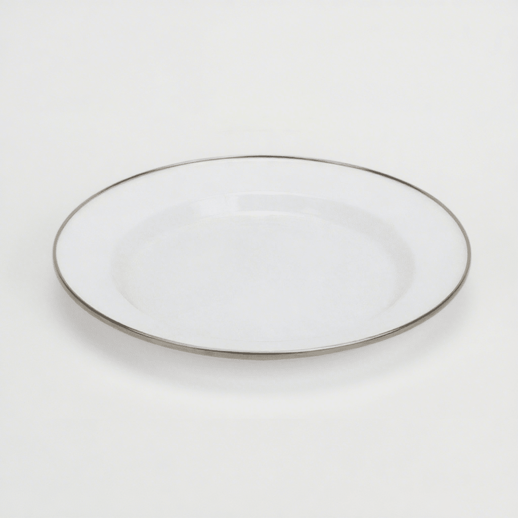 Dish Enamelware Camping Plates Enamel Round Plate 25cm