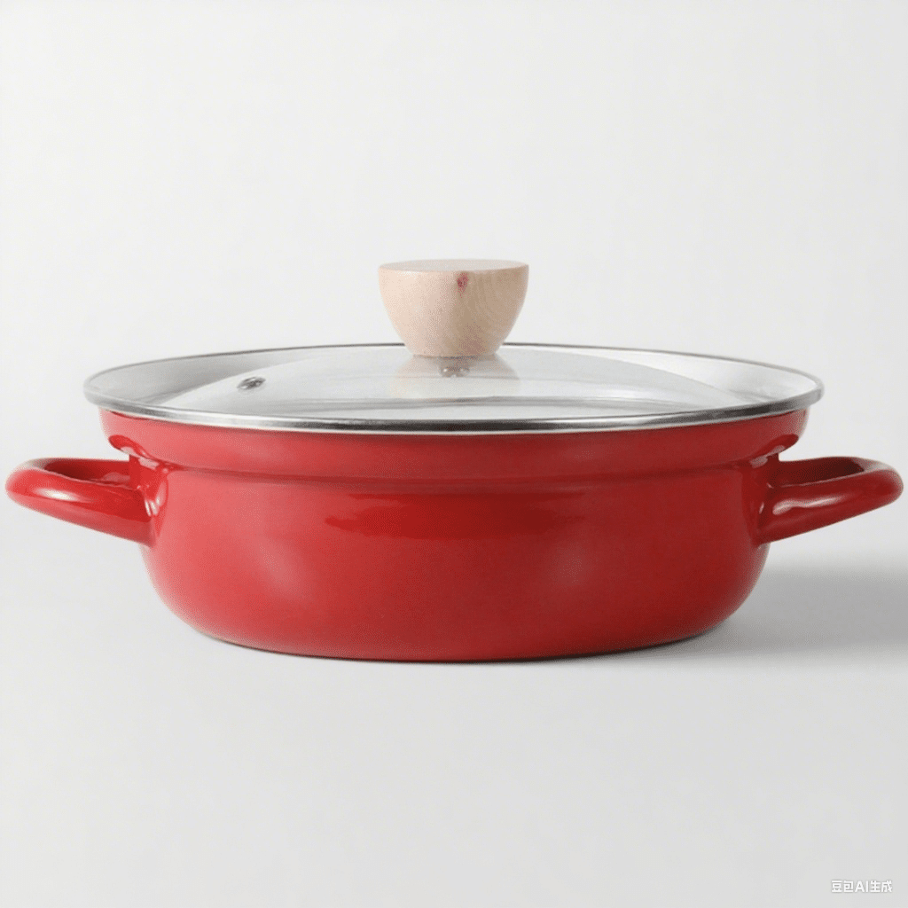 Enamel Casserole Red 20cm