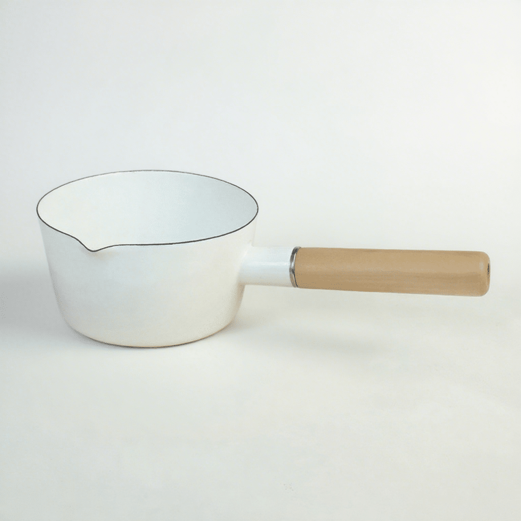 Enamel Frying Cooking Pans White Enamel Saucepan 15cm