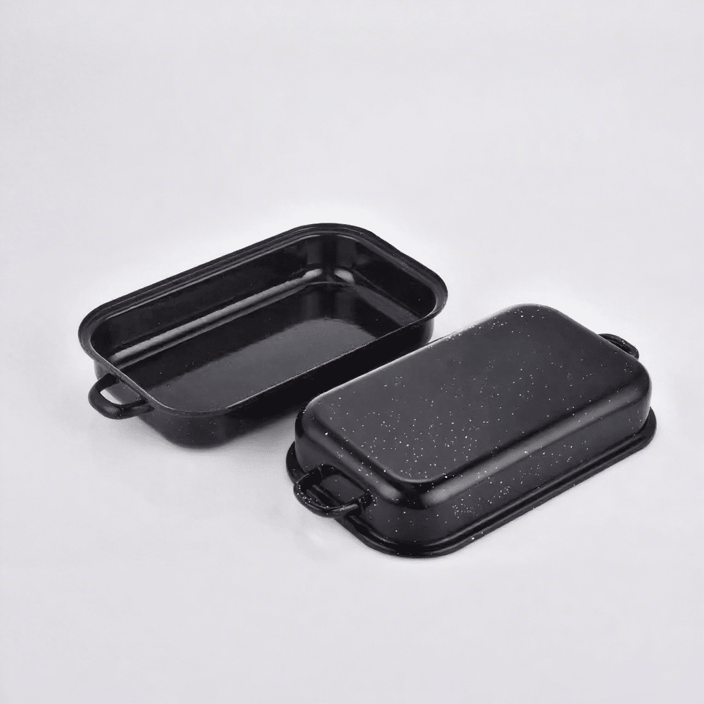 Enamel Roaster Enamel Baking Pot 37.5 22.5 7cm