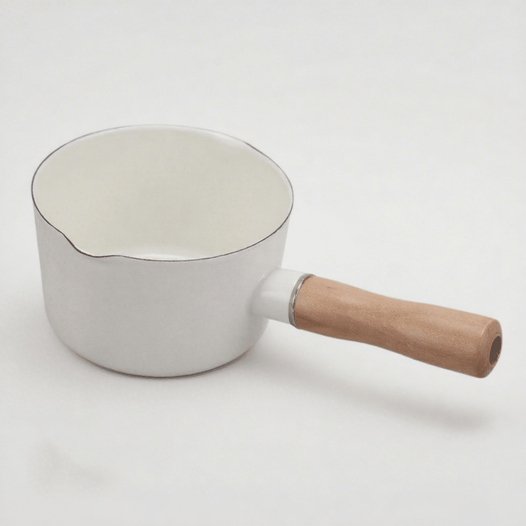 Enamelware Frying Pan Enamel Saucepan Milk Pot 12cm