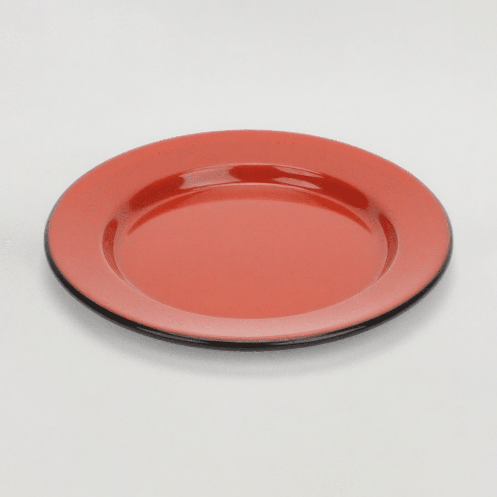 Enamelware Tray Camping Plates Enamel Round Plate 25.5cm