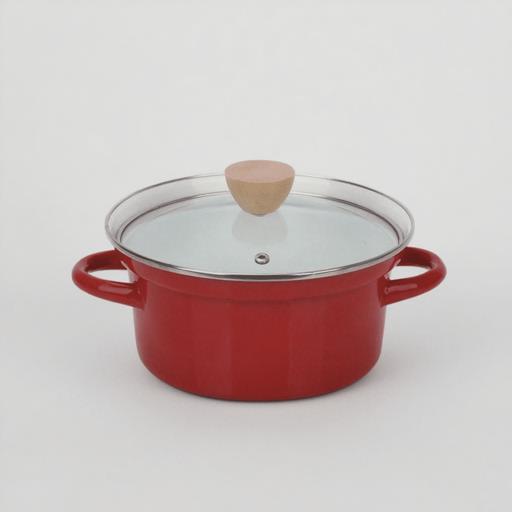 Red Cooking Pot Enamel Pot 18 20 22cm