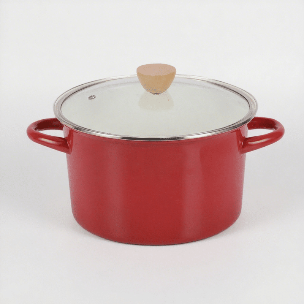Red Cooking Pot Enamel Pot 22cm