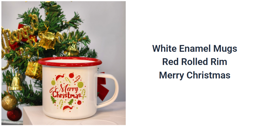 Custom Enamel Mugs Merry Christmas