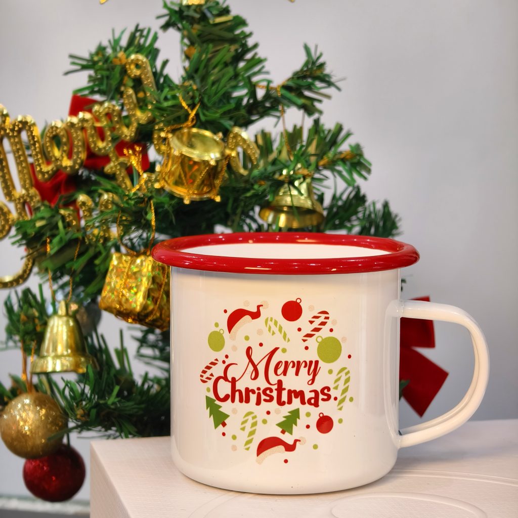 custom enamel personalised mugs